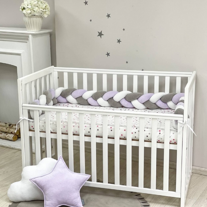 Protectie laterala patut bebe grafit-violet (1)